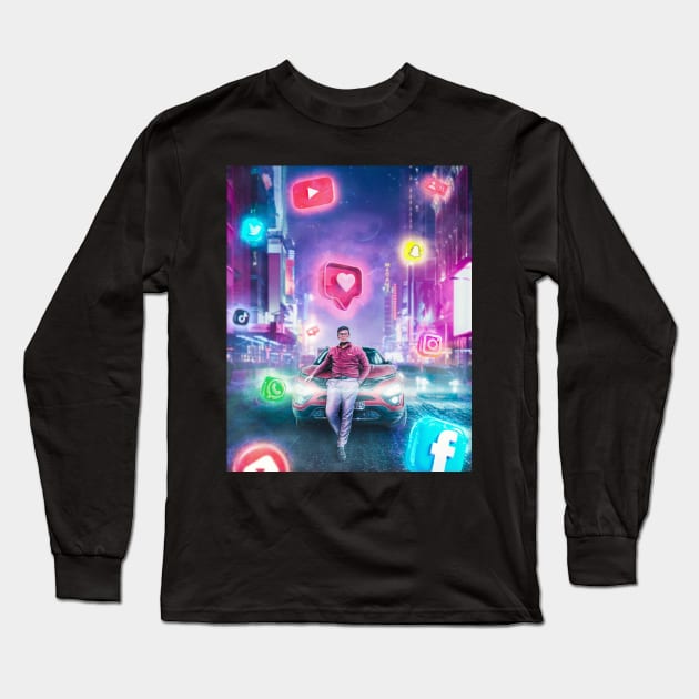 Like, Comment, & Share Long Sleeve T-Shirt by Aniket Patel